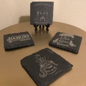 Tiger king custom laser engraved coasters